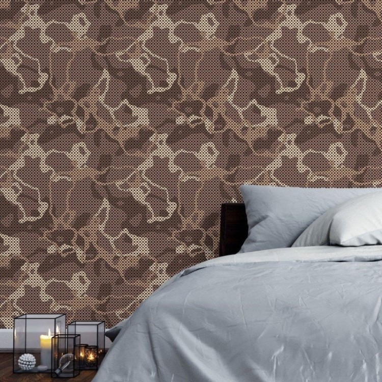 Papel de Parede Adesivo Camuflado Militar Jovem...