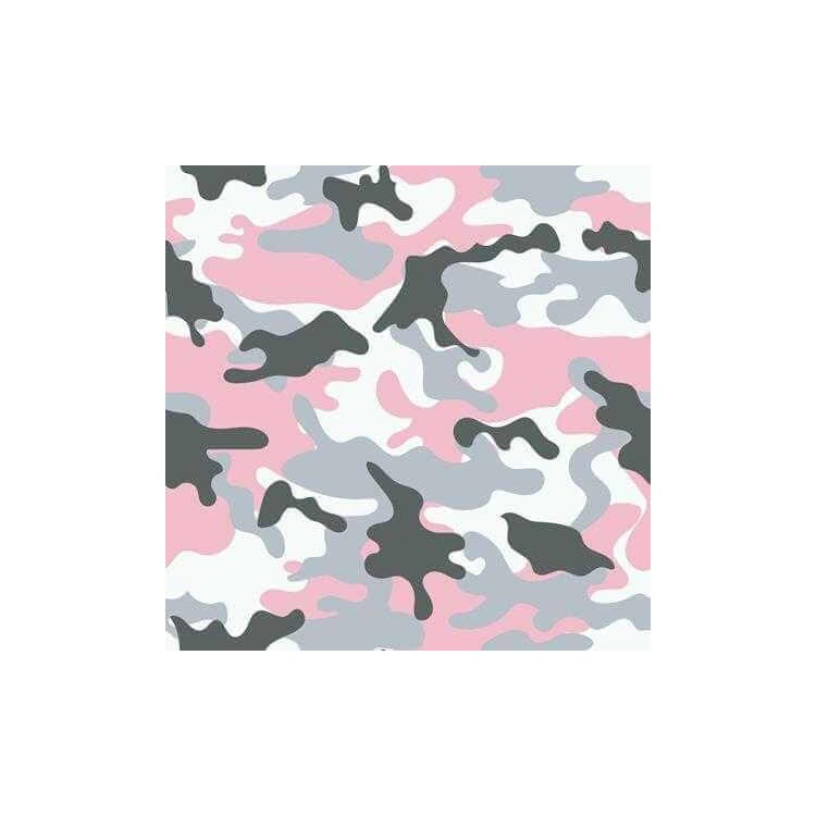 Papel de Parede Adesivo Camuflado Militar Rosa...
