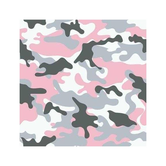 Papel de Parede Adesivo Camuflado Militar Rosa 54712