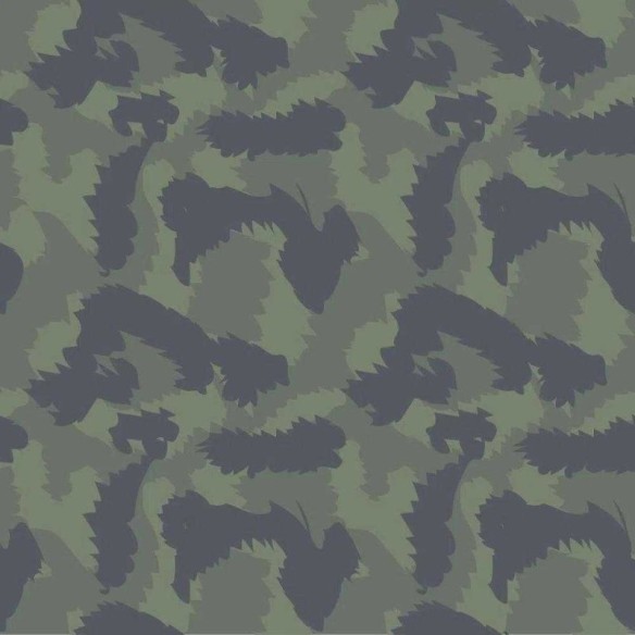 Papel de Parede Adesivo Camuflado Militar Verde 38442