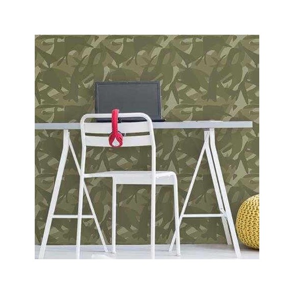 Papel de Parede Adesivo Camuflado Militar Verde 69854