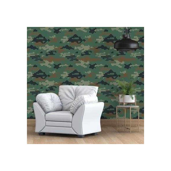 Papel de Parede Adesivo Camuflado N8836A