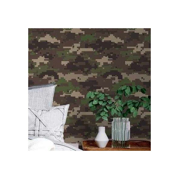 Papel de Parede Adesivo Camuflado N8836B