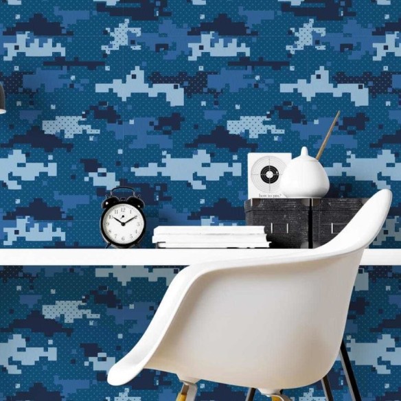 Papel de Parede Adesivo Camuflado N8836C