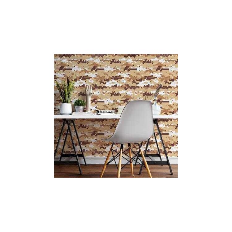 Papel de Parede Adesivo Camuflado N8836D