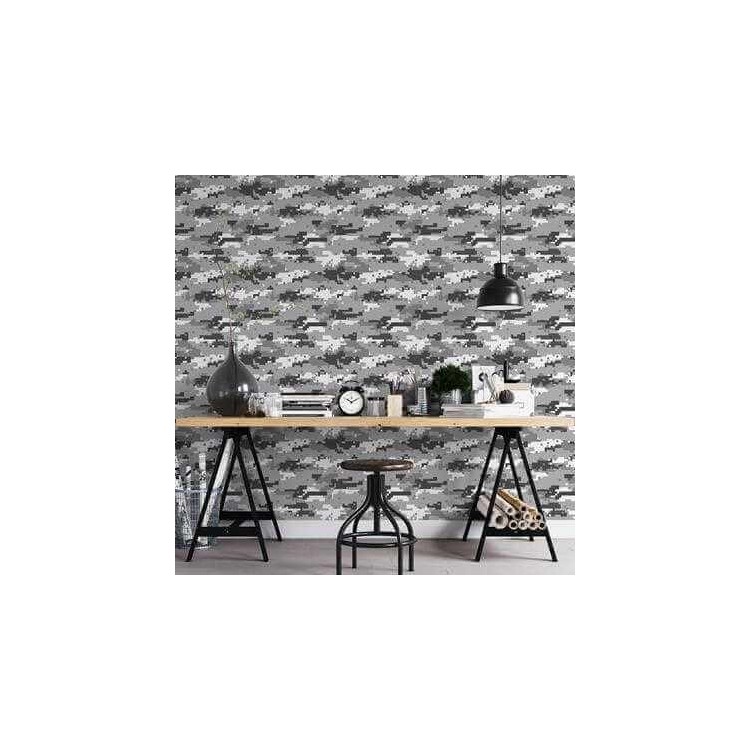Papel de Parede Adesivo Camuflado N8836F