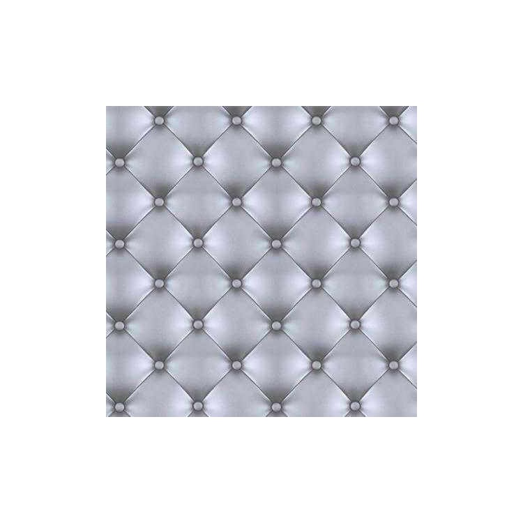 Papel de Parede Adesivo Capitone Cinza 0146c