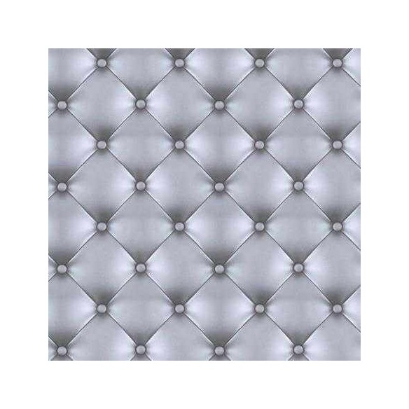 Papel de Parede Adesivo Capitone Cinza 0146c