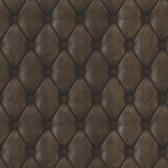 Papel de Parede Adesivo Capitone Marrom 0146