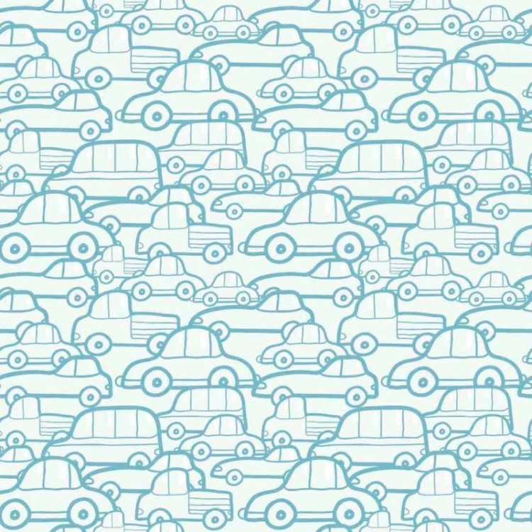 Papel de Parede Adesivo Carrinho Azul 123982192