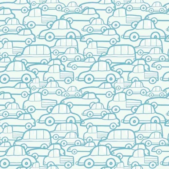Papel de Parede Adesivo Carrinho Azul 123982192