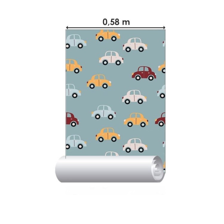 Papel de Parede Adesivo Carrinhos N019092