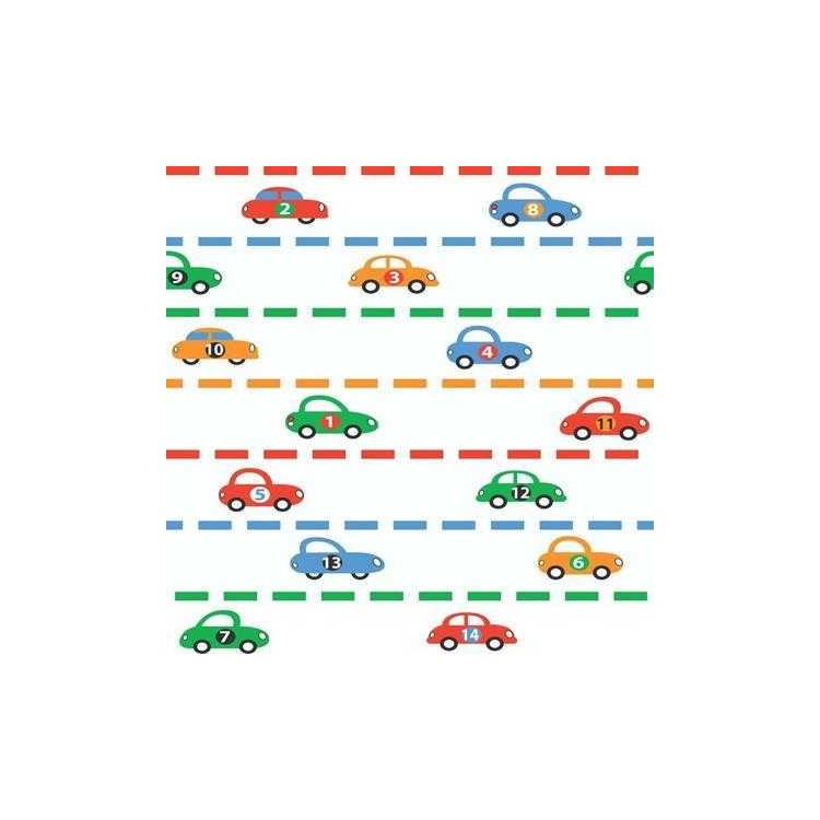 Papel de Parede Adesivo Carros Coloridos 1362