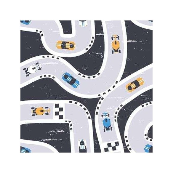 Papel de Parede Adesivo Carros Pista Corrida Infantil 853145