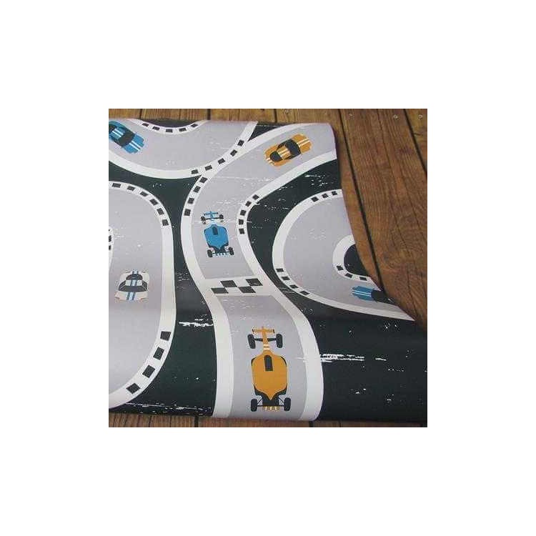 Papel de Parede Adesivo Carros Pista Corrida...