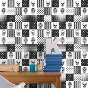 Funky black and white checkered wallpaper, Papel de parede preto e branco,  Papel de parede preto,…