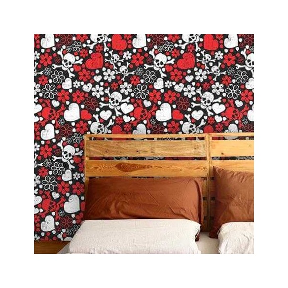 Papel de Parede Adesivo Caveira 77326186