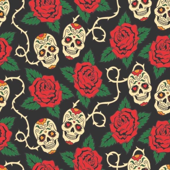 Papel de Parede Adesivo Caveira Mexicana 113284570