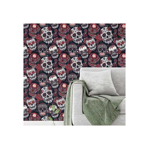 Papel de Parede Adesivo Caveira Mexicana 429751273