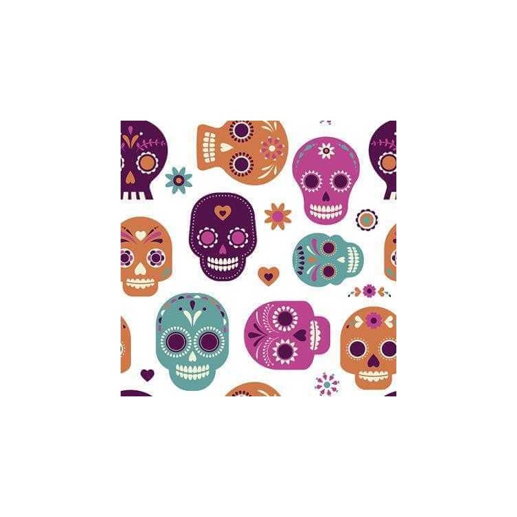 Papel de Parede Adesivo Caveira Mexicana...