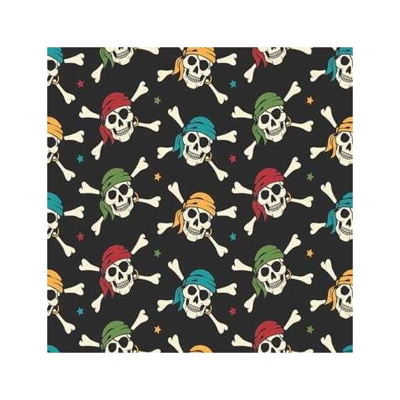 Papel de Parede Adesivo Caveira Pirata 117763657
