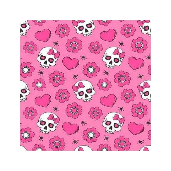 Papel de Parede Adesivo Caveira Rosa 133455194