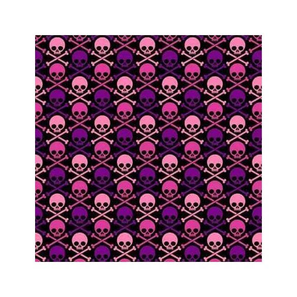 Papel de Parede Adesivo Caveira Rosa e Roxo 138790502