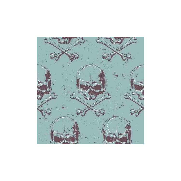 Papel de Parede Adesivo Caveira Verde 172876964