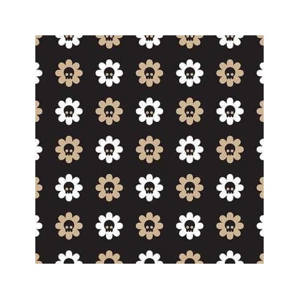 Papel de Parede Adesivo Caveiras Flores 260686466