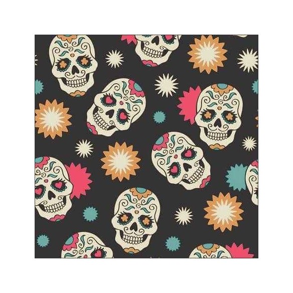 Papel de Parede Adesivo Caveiras Mexicanas 0319