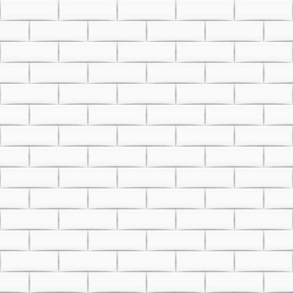 Papel de Parede Adesivo Cerâmica Branca N03062