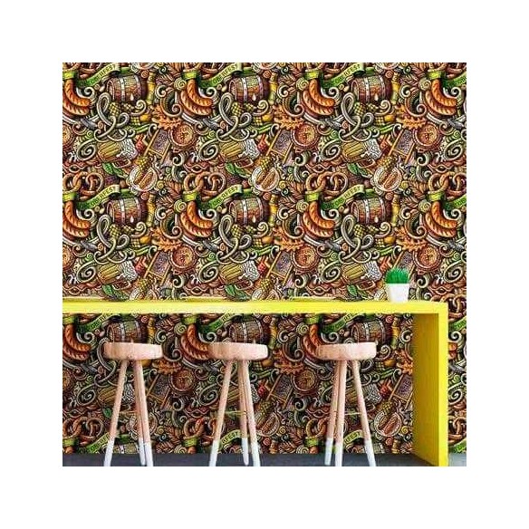 Papel de Parede Adesivo Cerveja  679634413
