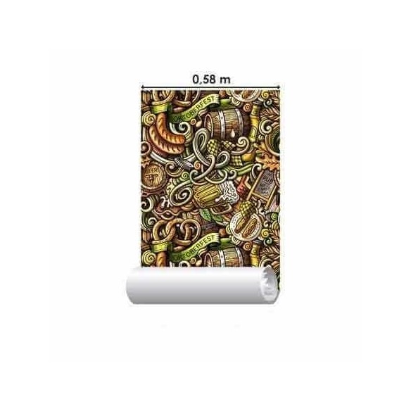 Papel de Parede Adesivo Cerveja  679634413