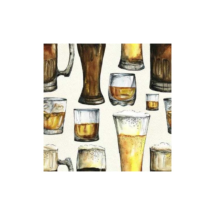 Papel de Parede Adesivo Cerveja Cozinha Jovem...