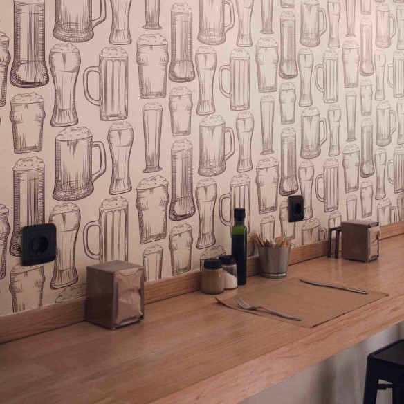 Papel de Parede Adesivo Cerveja N401B