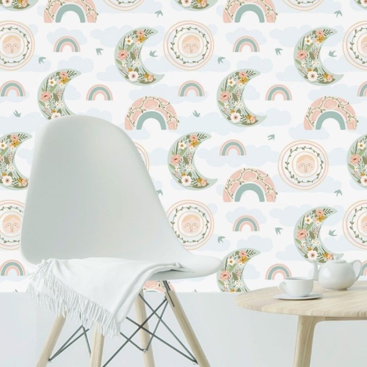 Papel de Parede Adesivo Céu Florido N019015