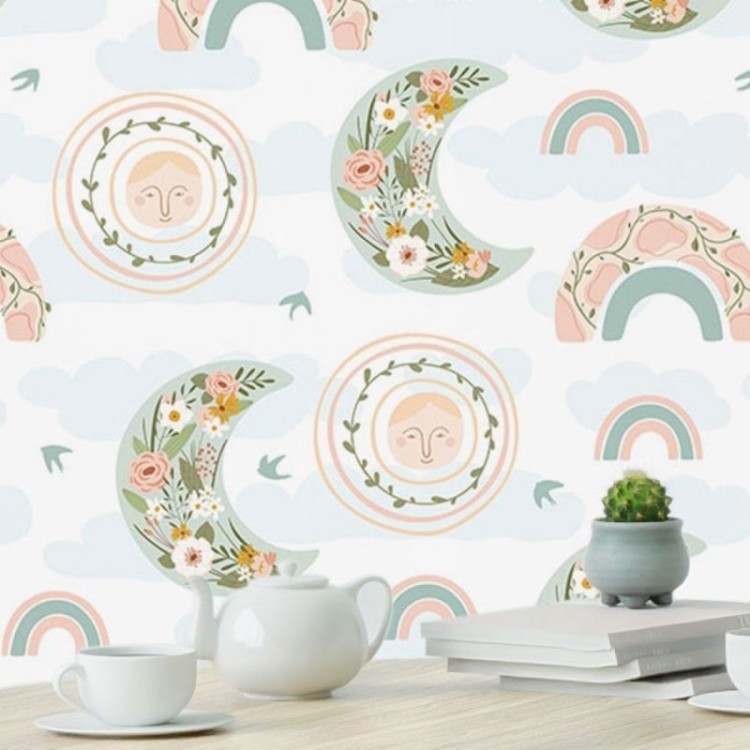 Papel de Parede Adesivo Céu Florido N019015