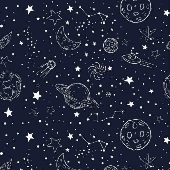 Papel de Parede Adesivo Céu Noturno Universo N013194