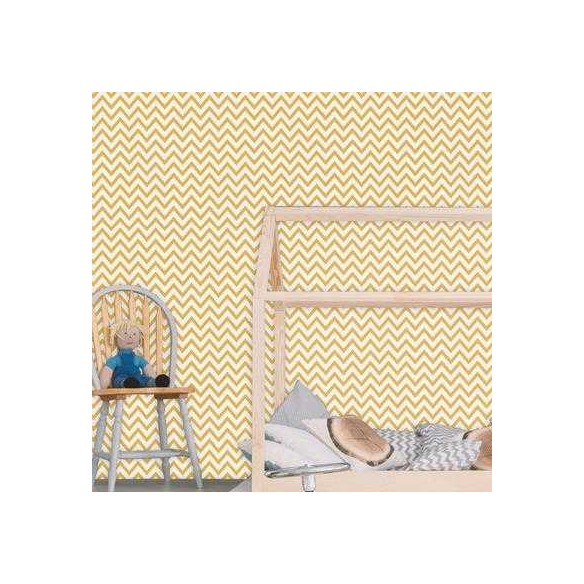 Papel de Parede Adesivo Chevron Amarelo 2814338343