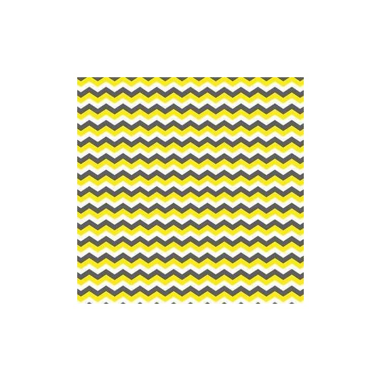 Papel de Parede Adesivo Chevron Amarelo e Cinza...