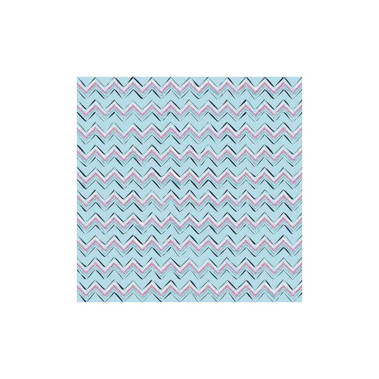 Papel de Parede Adesivo Chevron Azul e Rosa...