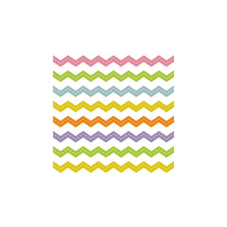 Papel de Parede Adesivo Chevron Colorido...