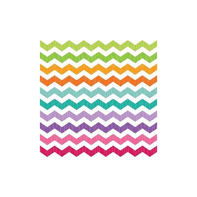 Papel de Parede Adesivo Chevron Colorido...