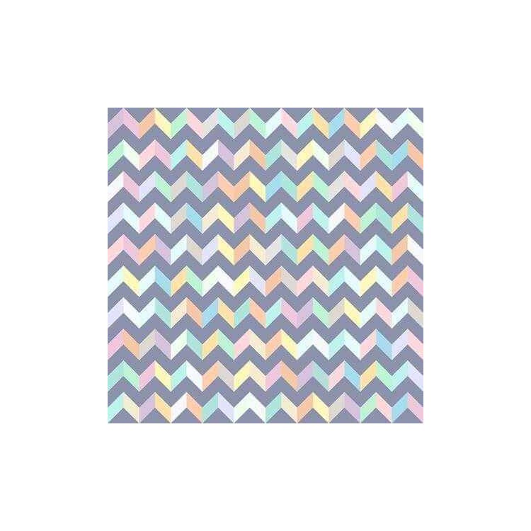 Papel de Parede Adesivo Chevron Colorido...