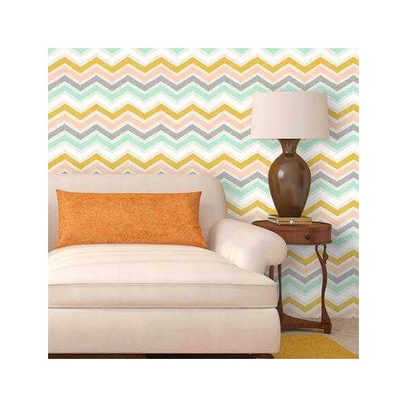 Papel de Parede Adesivo Chevron Colorido 2548241087