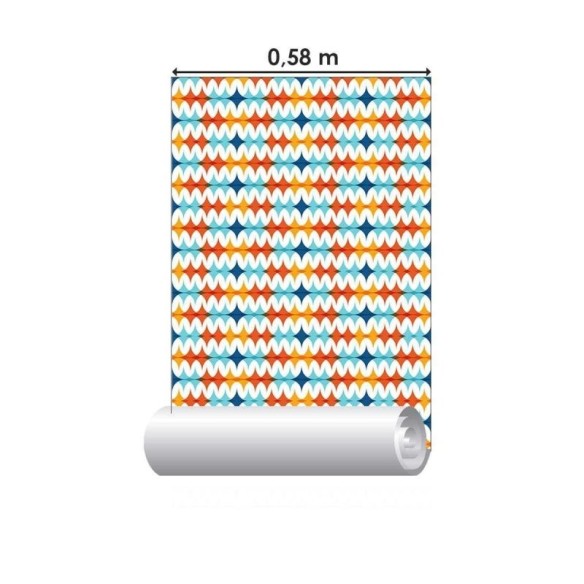 Papel de Parede Adesivo Chevron Colorido N04174