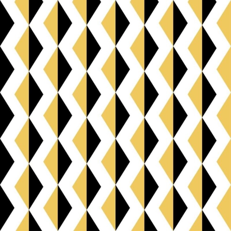 Papel de Parede Adesivo Chevron Étnico Amarelo...