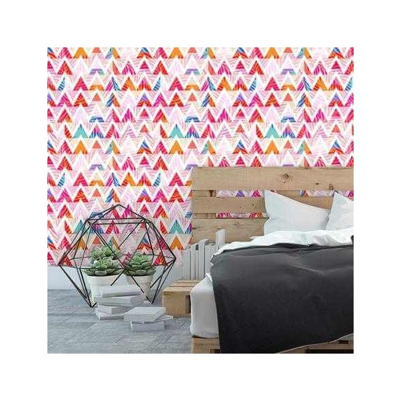 Papel de Parede Adesivo Chevron Jovem Colorido 570655567