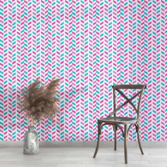 Papel de Parede Adesivo Chevron Jovem N013111