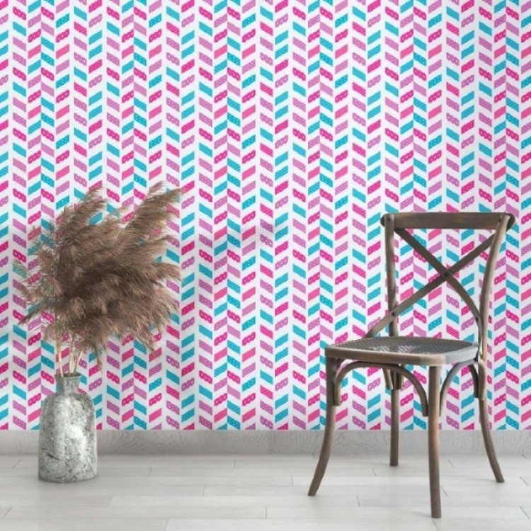 Papel de Parede Adesivo Chevron Jovem N013111
